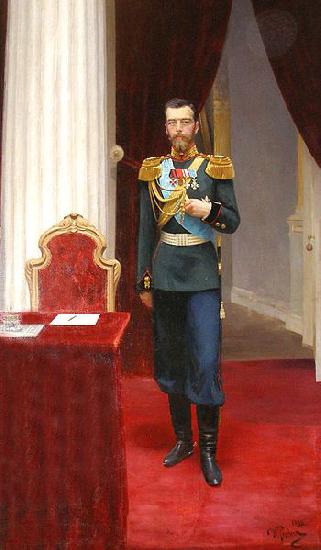 Ilya Repin Portrait of Emperor Nicholas II. oil painting image
